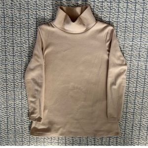 Dudley Stephens Natural Blush Tan Cobble Hill Vello Fleece Turtleneck Sz Large